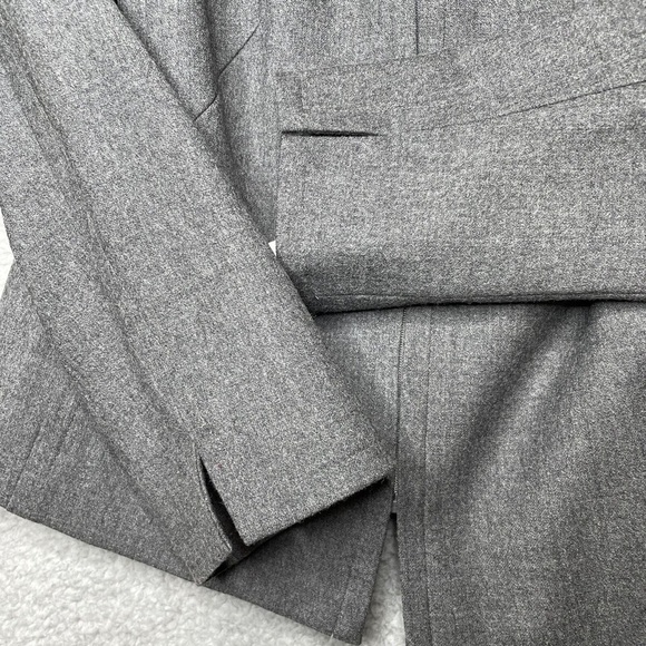 Talbots Wool Blazer Womens 4 Gray Jacket Full Zip Career Preppy Made In Italy - Picture 10 of 14